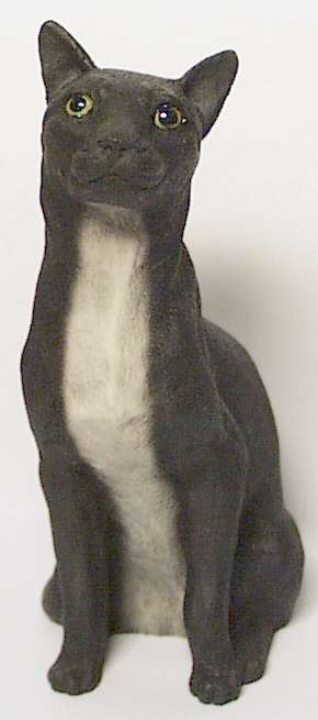 Katzen-Figur, schwarz-weiss