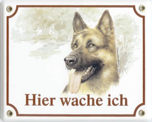 Deutscher Schferhund Emailleschild