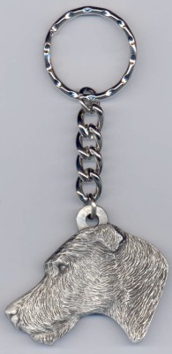 Irish Wolfhound Schlüsselanhänger aus Zinn