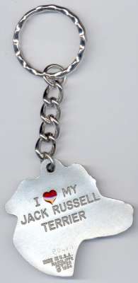 Jack Russell Terrier Schlüsselanhänger aus Zinn