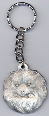Pomeranian Schlüsselanhänger aus Zinn